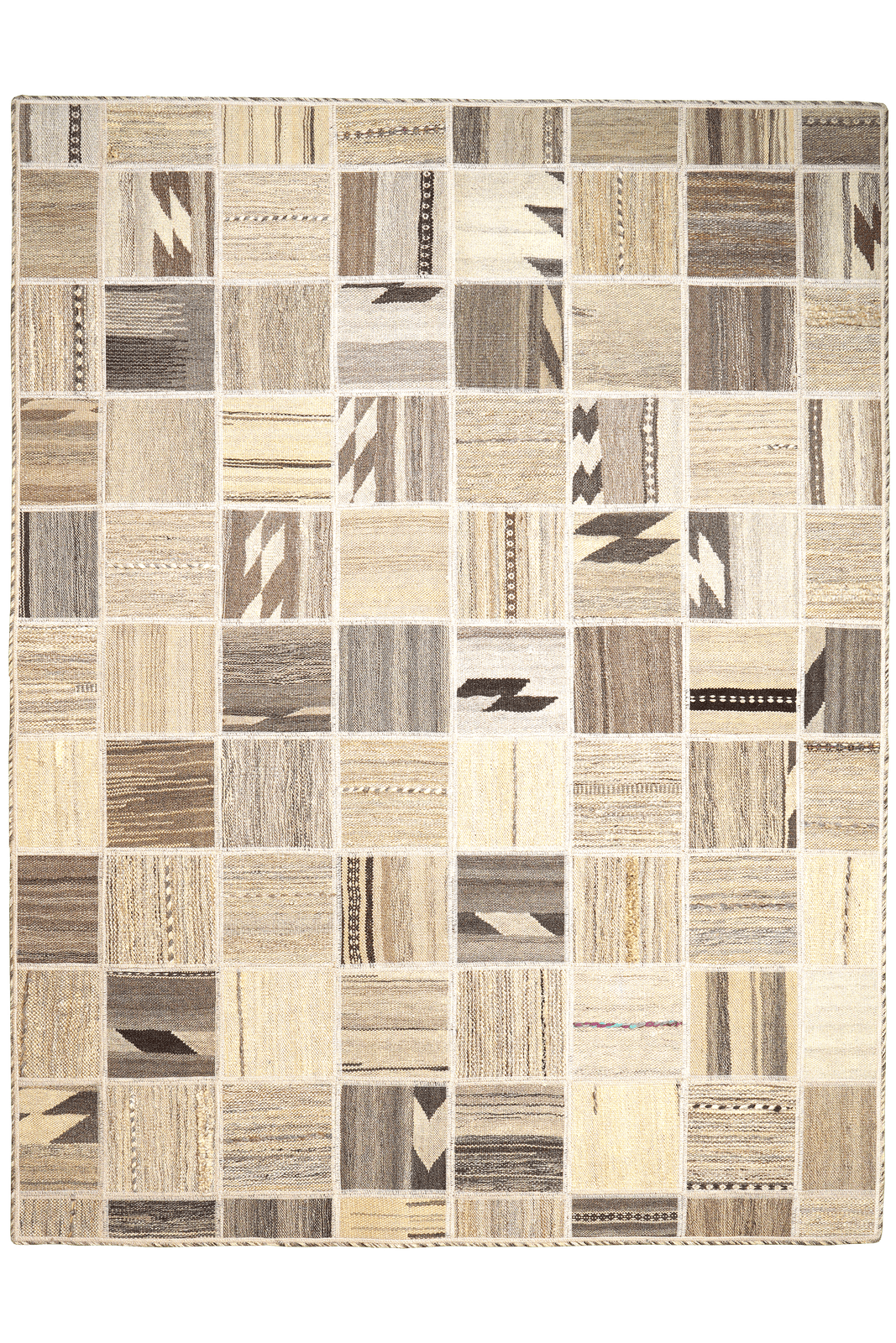 Kelim Tekkeh — Handmade, 150x200 cm, Beige, 100% Virgin Wool | Main view