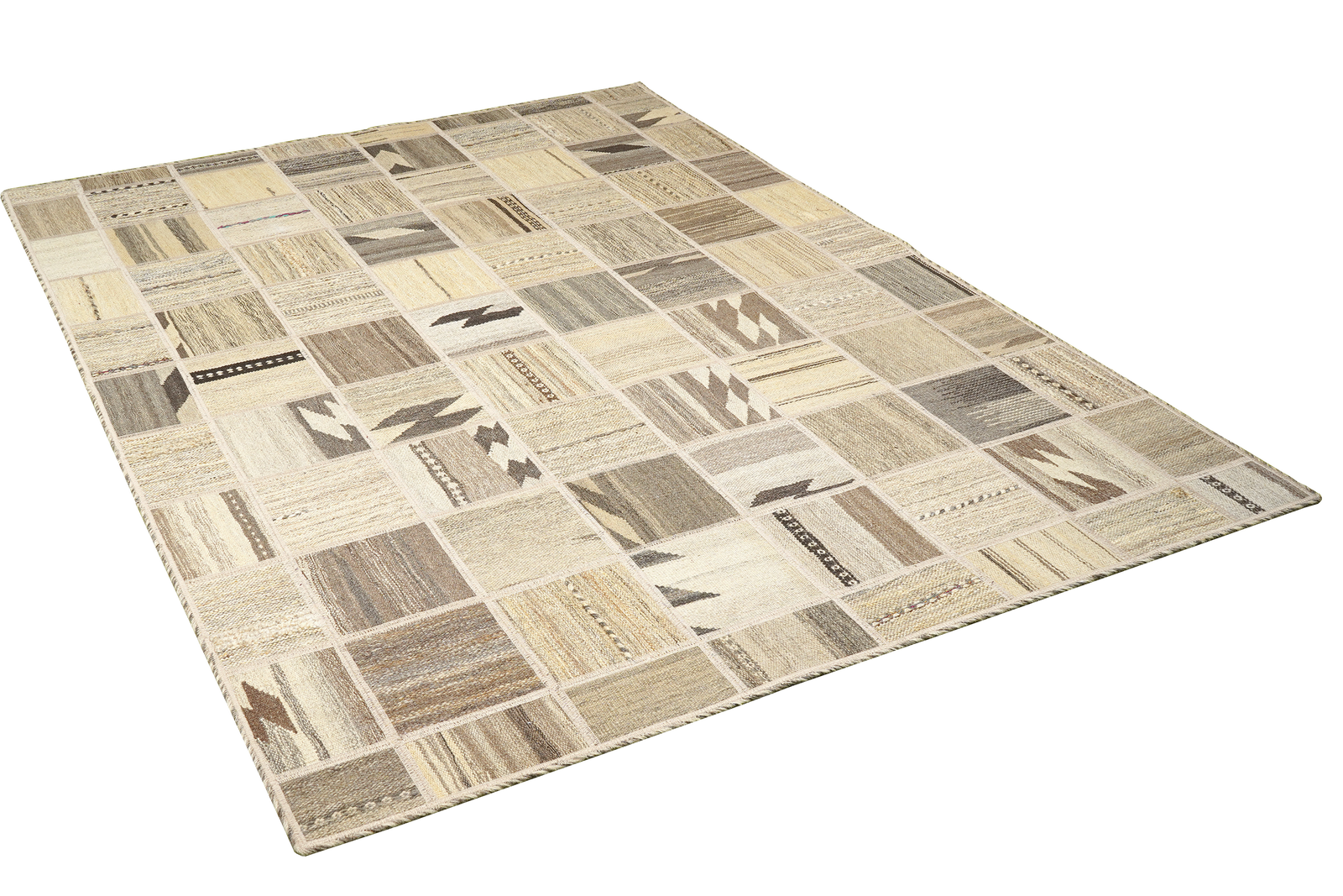 Kelim Tekkeh — Handgefertigt, 200x150 cm, Beige, 100% Virgin Wool | View 4