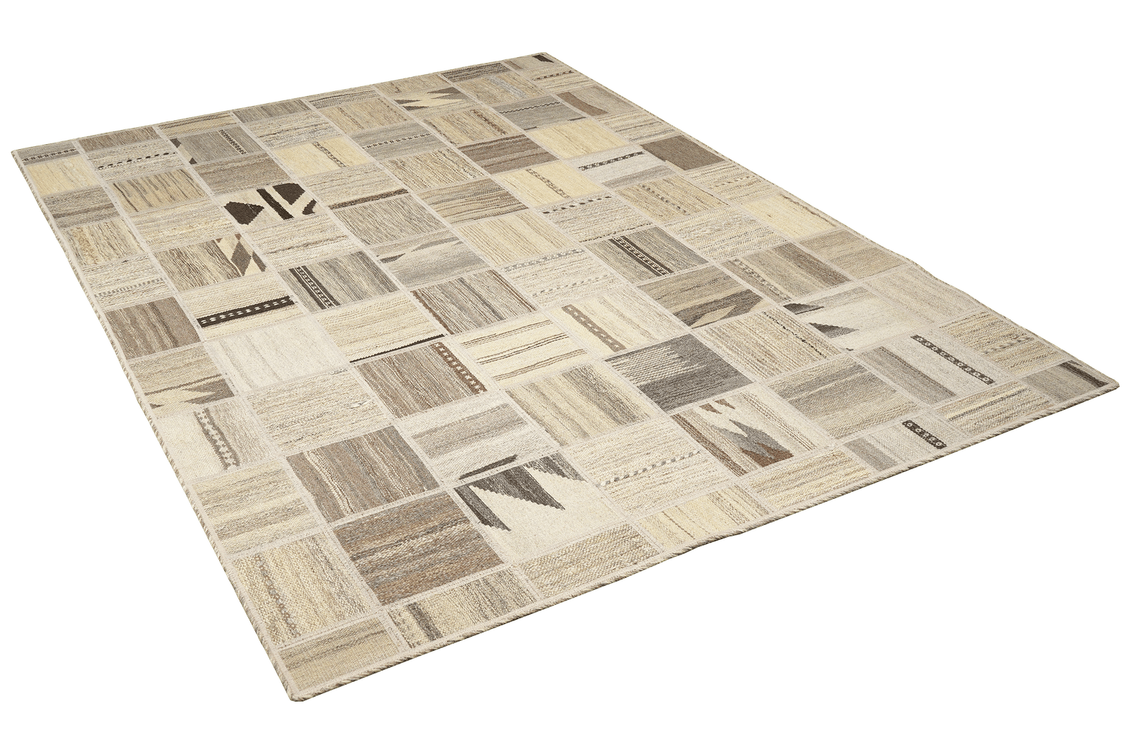 Kelim Tekkeh — Handmade, 150x200 cm, Beige, 100% Virgin Wool | View 4