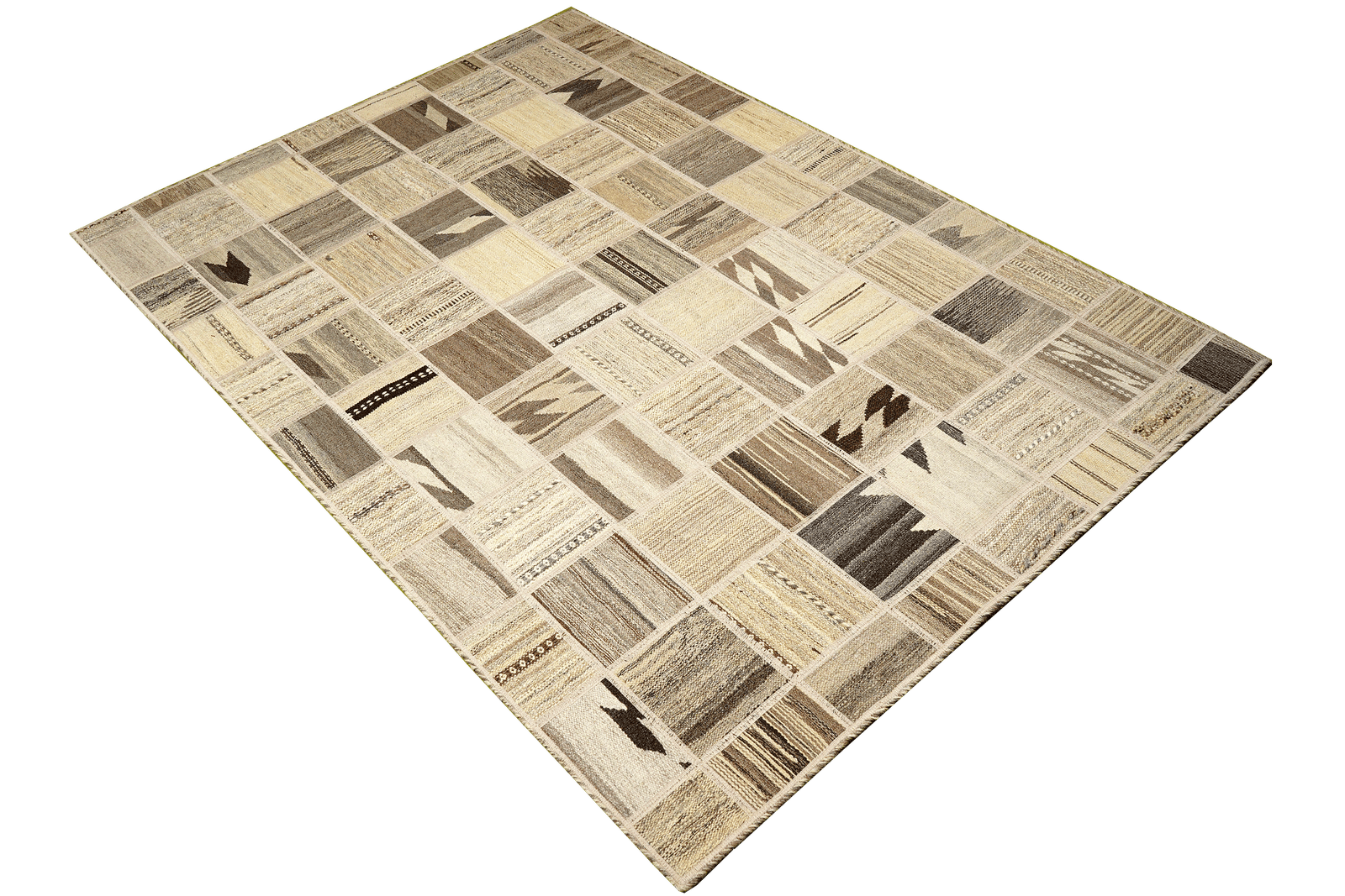 Kelim Tekkeh — Handmade, 150x200 cm, Beige, 100% Virgin Wool | View 4