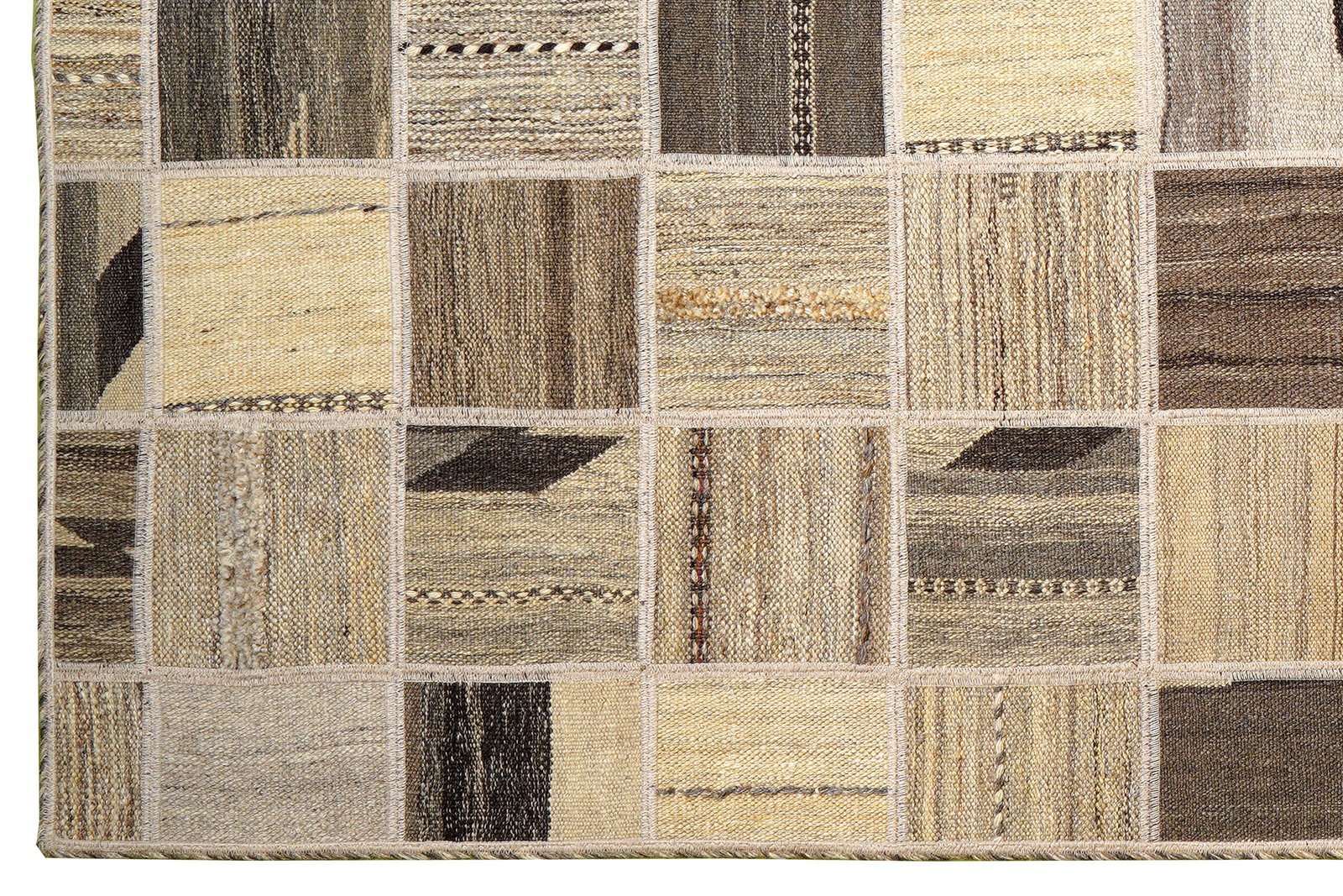 Kelim Tekkeh — Handmade, 150x200 cm, Beige, 100% Virgin Wool | View 3
