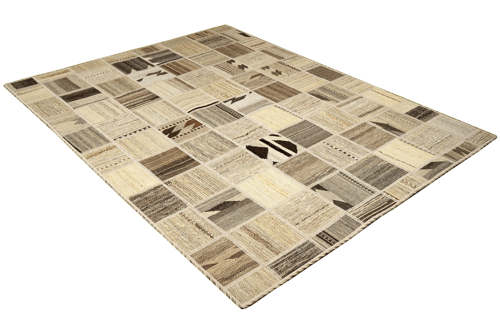 Kelim Tekkeh — Handmade, 150x200 cm, Beige, 100% Virgin Wool | View 4