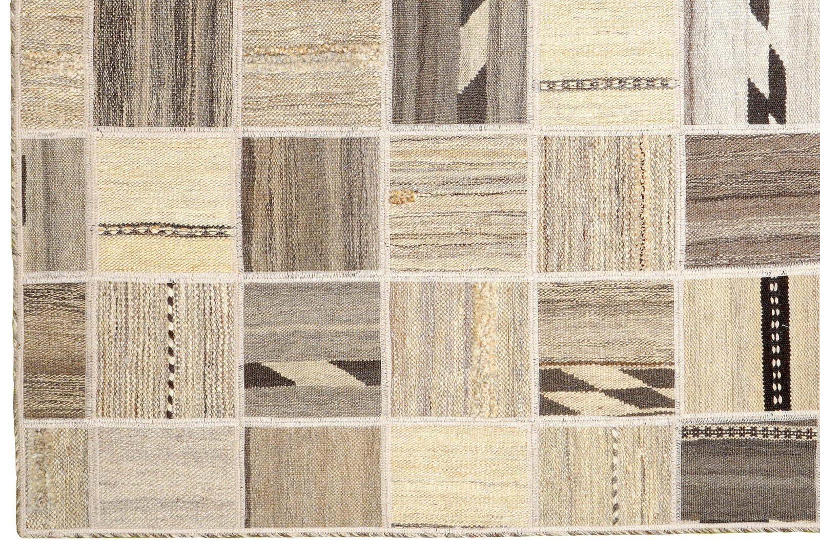 Kelim Tekkeh — Handmade, 150x200 cm, Beige, 100% Virgin Wool | View 3