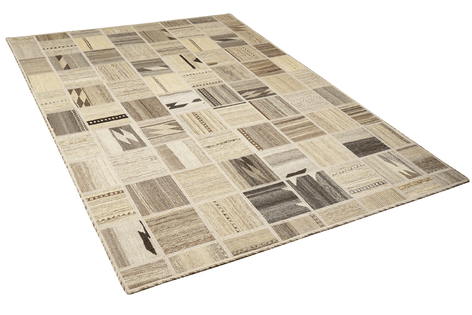 Kelim Tekkeh — Handmade, 150x200 cm, Beige, 100% Virgin Wool | View 4