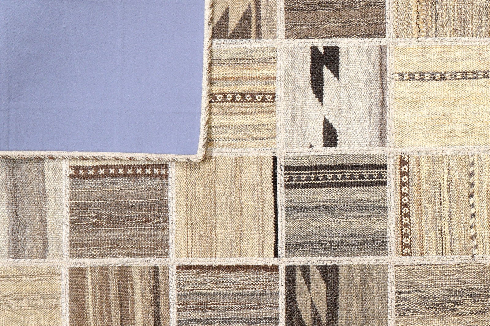 Kelim Tekkeh — Handmade, 150x200 cm, Beige, 100% Virgin Wool | View 6