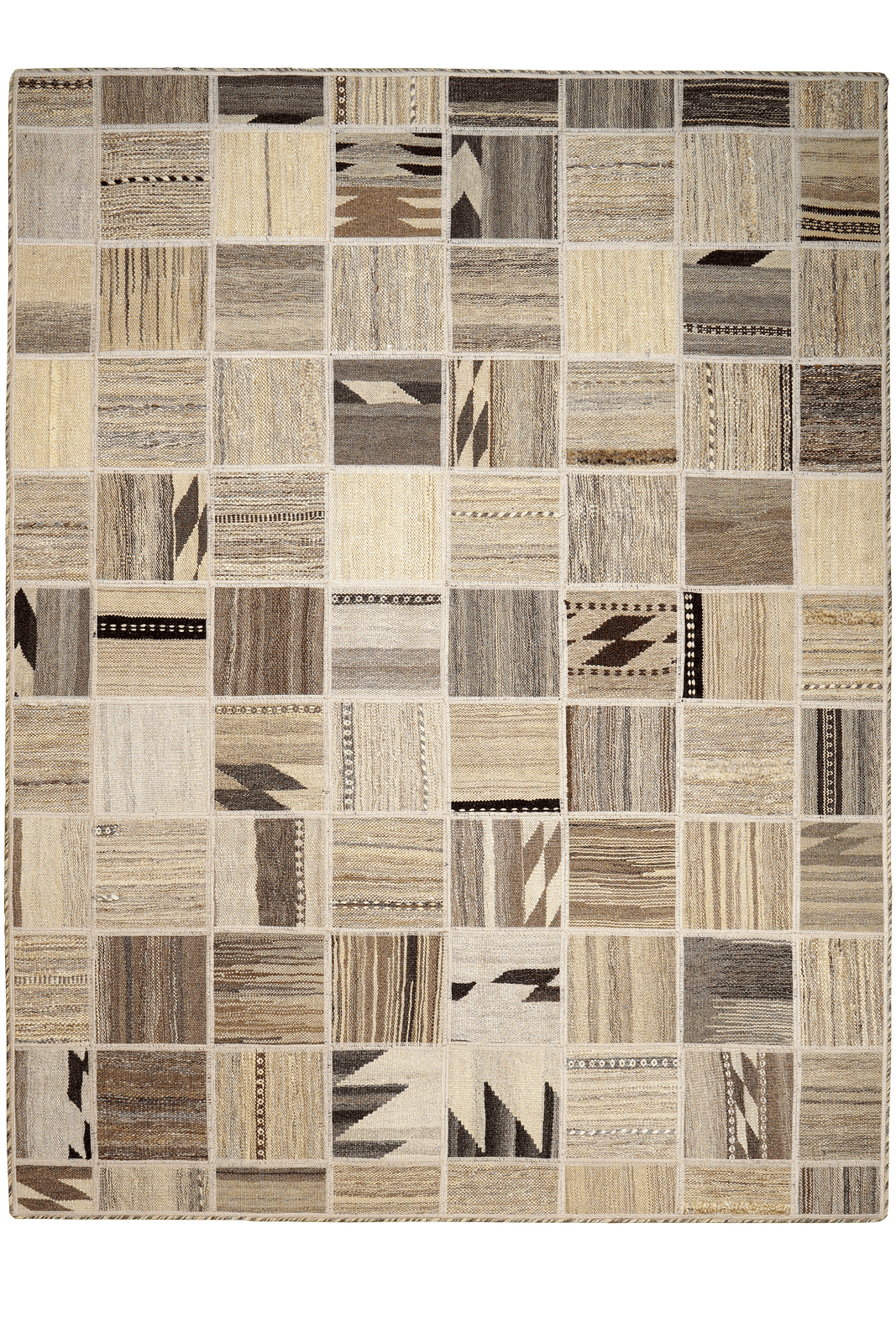 Kelim Tekkeh — Handmade, 150x200 cm, Beige, 100% Virgin Wool | Main view