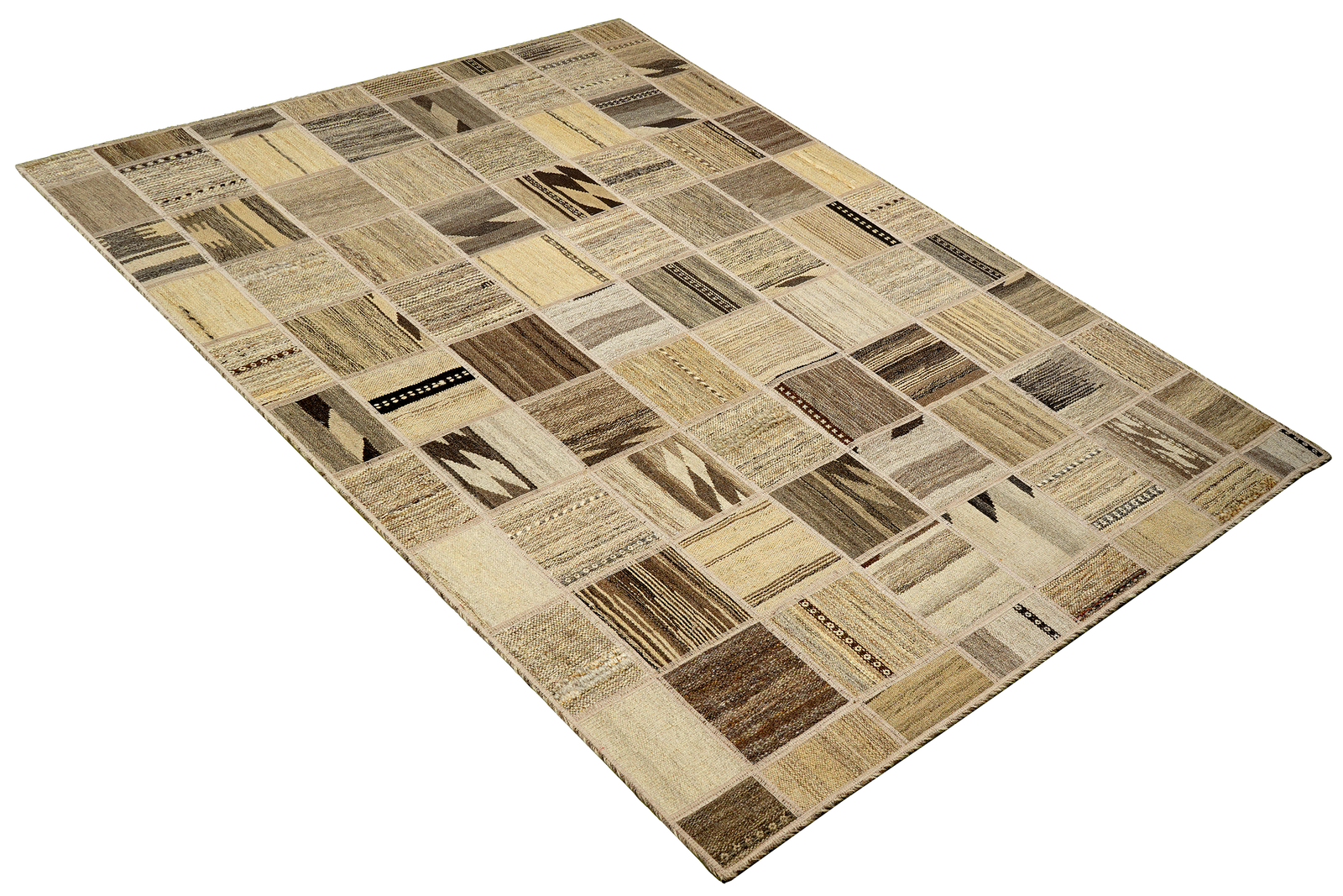 Kelim Tekkeh — Handgefertigt, 200x150 cm, Beige, 100% Virgin Wool | View 4