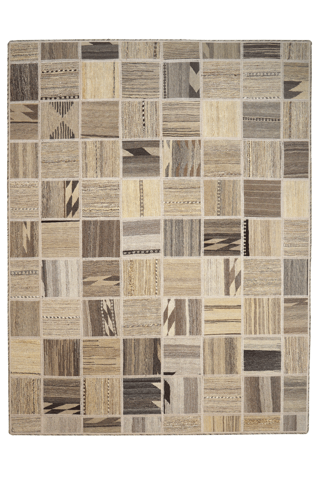Kelim Tekkeh — Handmade, 150x200 cm, Beige, 100% Virgin Wool | Main view