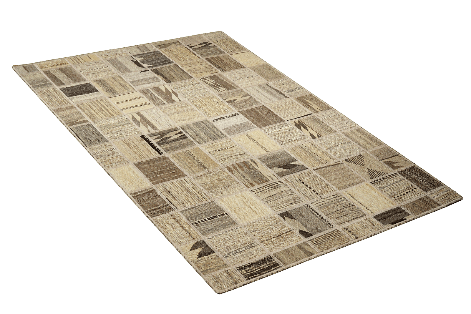 Kelim Tekkeh — Handmade, 150x200 cm, Beige, 100% Virgin Wool | View 4