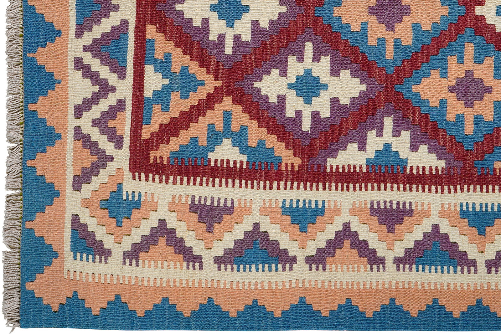 Kelim Gashgai — Handgefertigt, 178x123 cm, Beige, 100% Virgin Wool | View 4