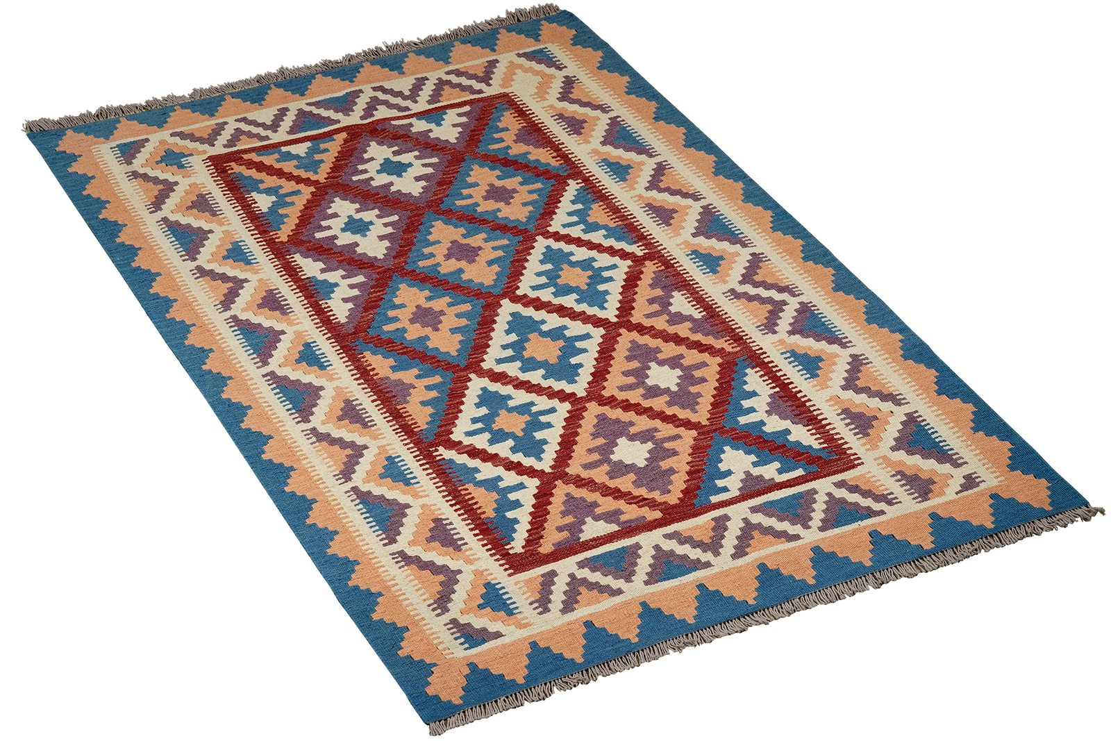 Kelim Gashgai — Handgefertigt, 178x123 cm, Beige, 100% Virgin Wool | View 5