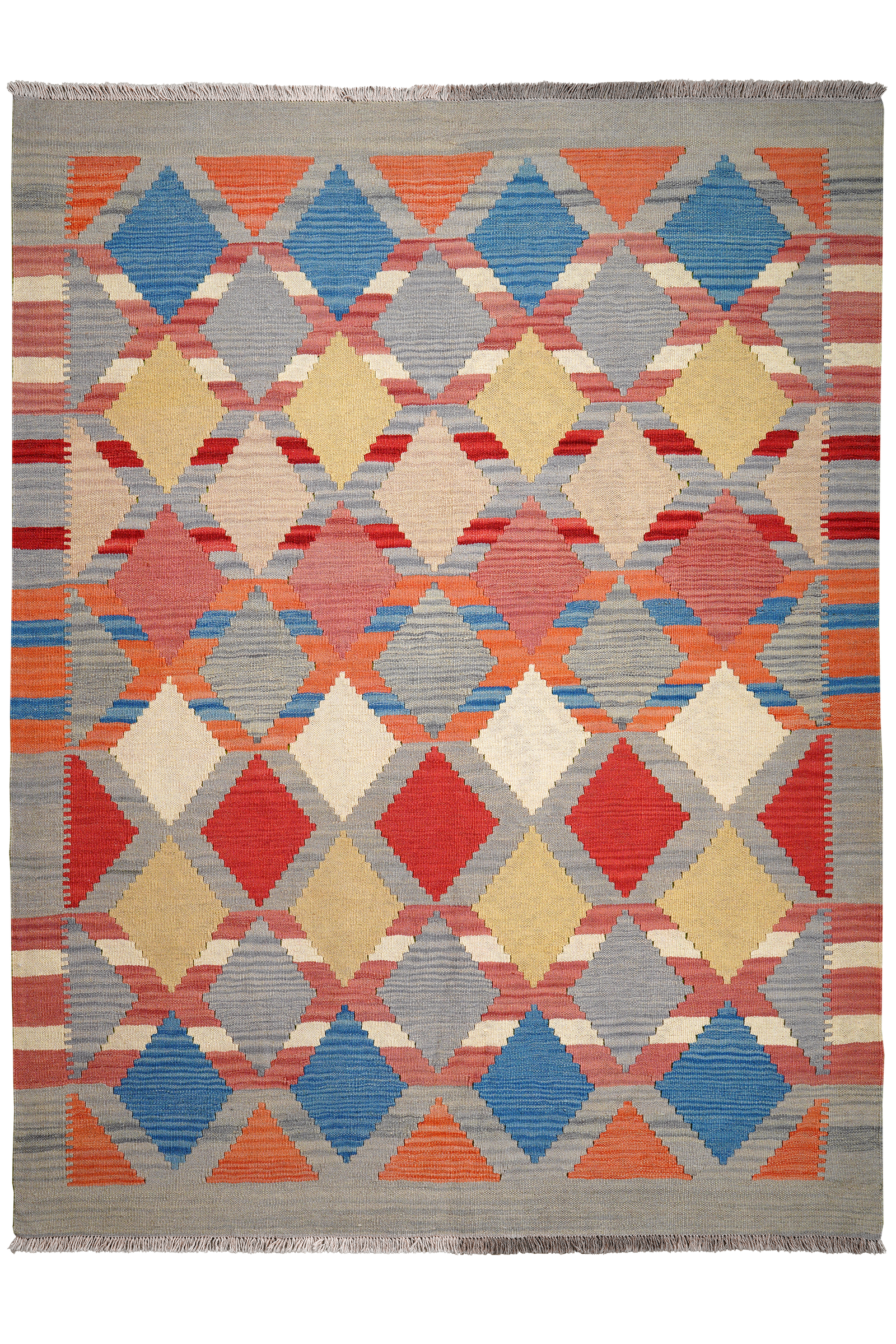 Kelim Gashgai — Handgefertigt, 207x156 cm, Bunt, 100% Virgin Wool | Main view