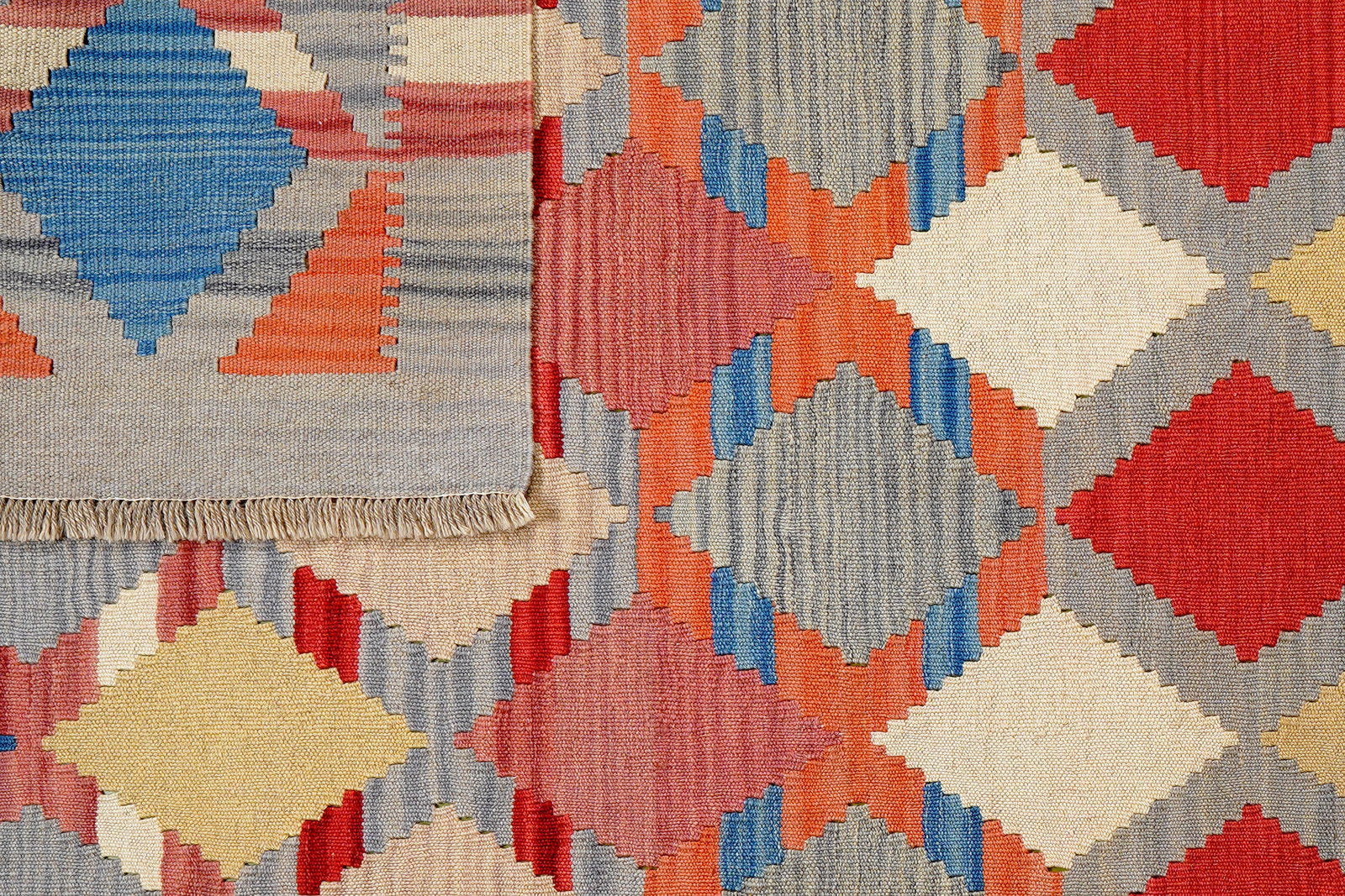 Kelim Gashgai — Handgefertigt, 207x156 cm, Bunt, 100% Virgin Wool | View 7