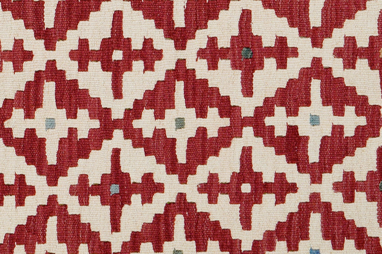 Kelim Gashgai — Handmade, 104x146 cm, Red, 100% Virgin Wool | View 5