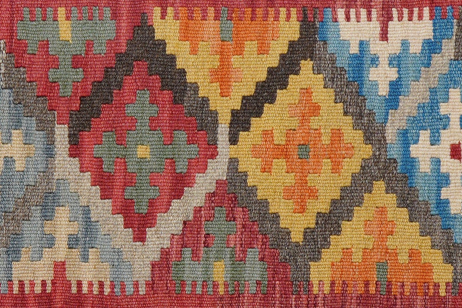 Kelim Gashgai — Handmade, 89x303 cm, Multicolor, 100% Virgin Wool | View 5