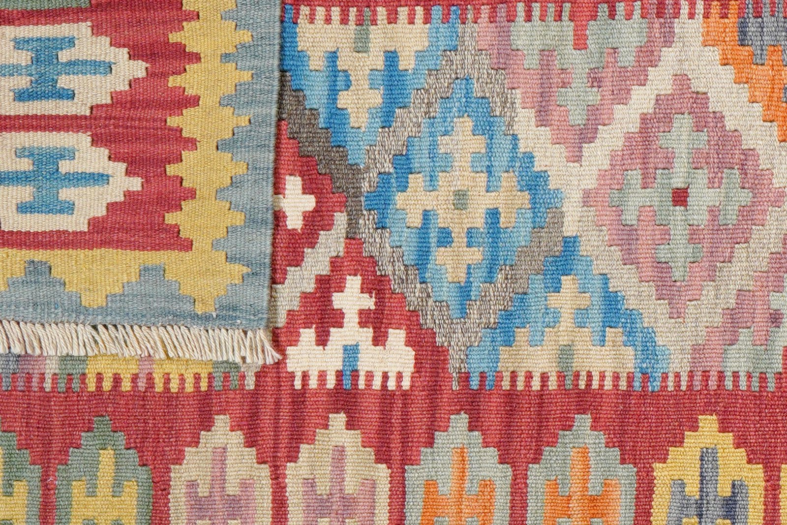 Kelim Gashgai — Handmade, 89x303 cm, Multicolor, 100% Virgin Wool | View 6