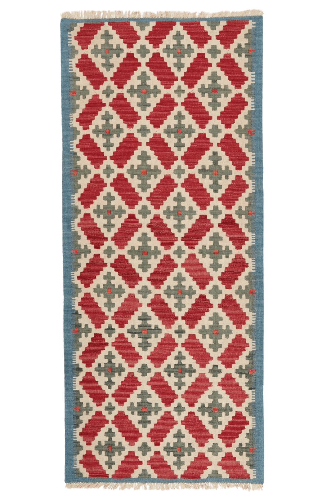 Kelim Gashgai — Handmade, 83x192 cm, Beige, 100% Virgin Wool | Main view