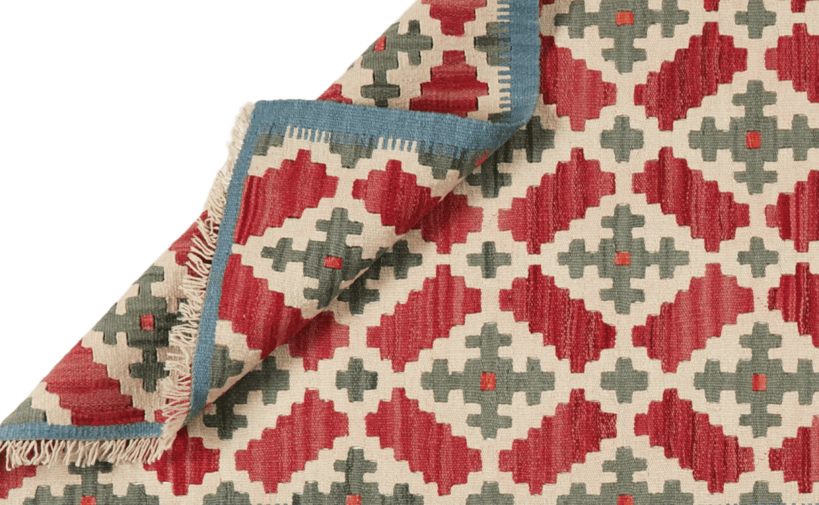 Kelim Gashgai — Handmade, 83x192 cm, Beige, 100% Virgin Wool | View 5