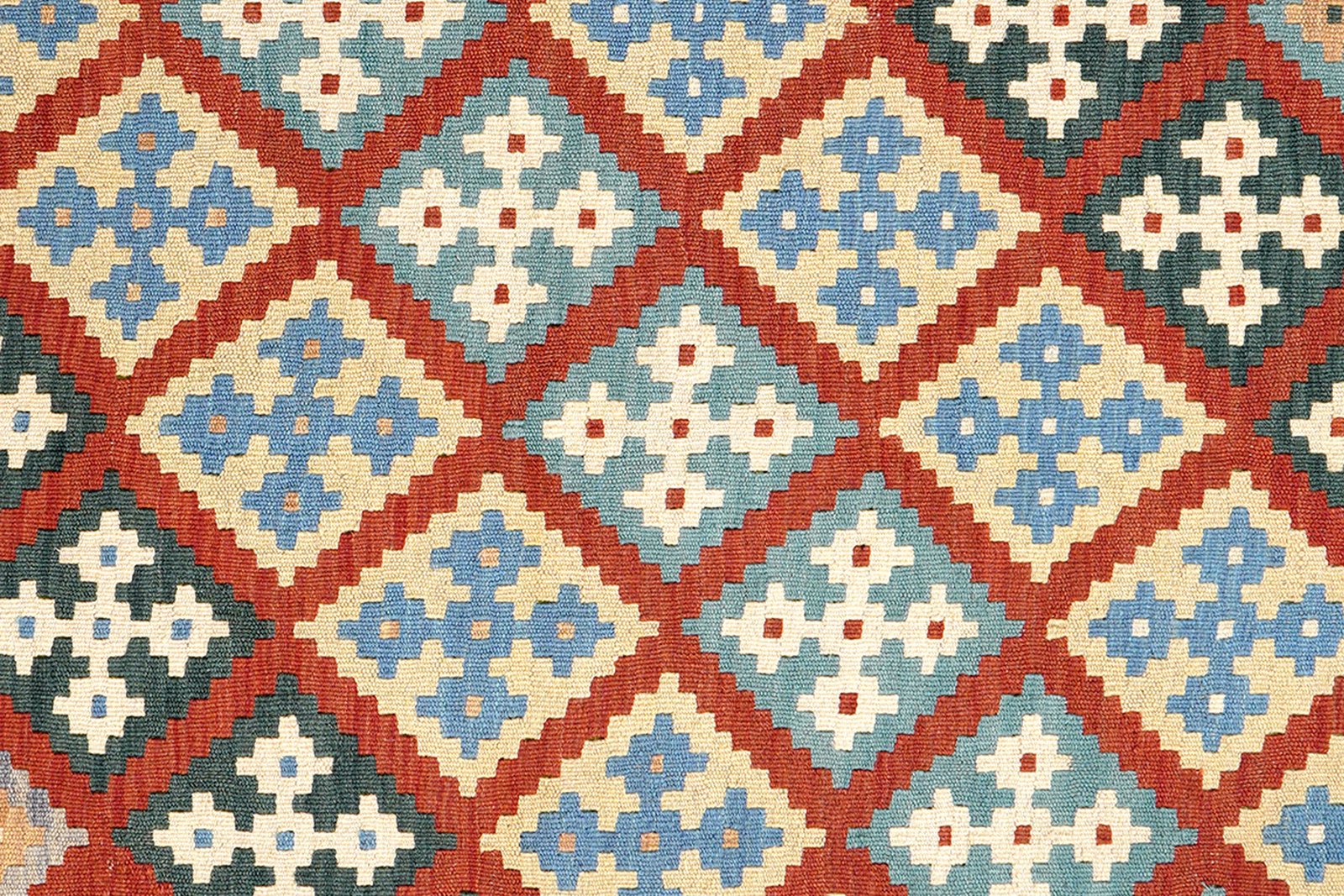 Kelim Gashgai — Handmade, 153x209 cm, Red, 100% Virgin Wool | View 5