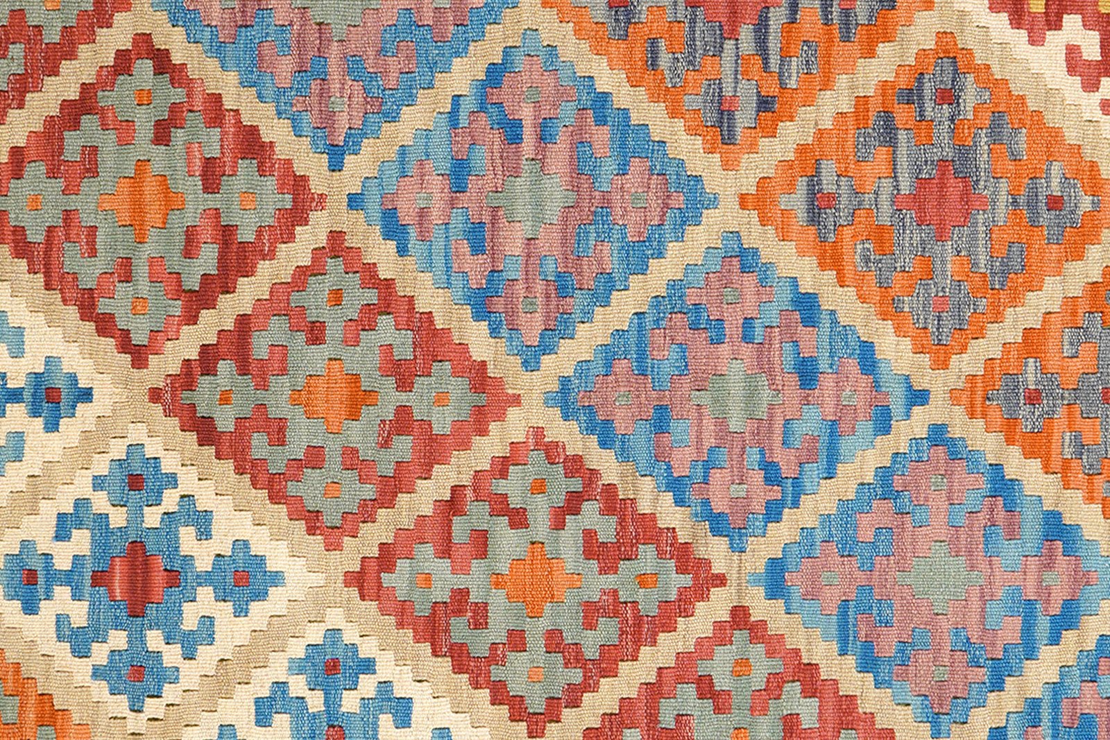Kelim Gashgai — Handmade, 156x205 cm, Beige, 100% Virgin Wool | View 5