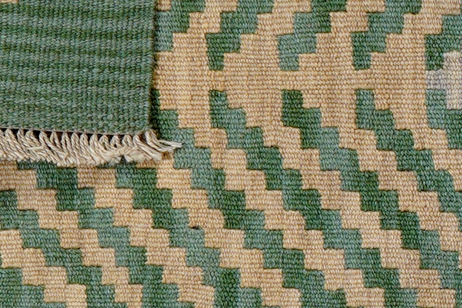 Kelim Gashgai — Handmade, 42x60 cm, Green, 100% Virgin Wool | View 6