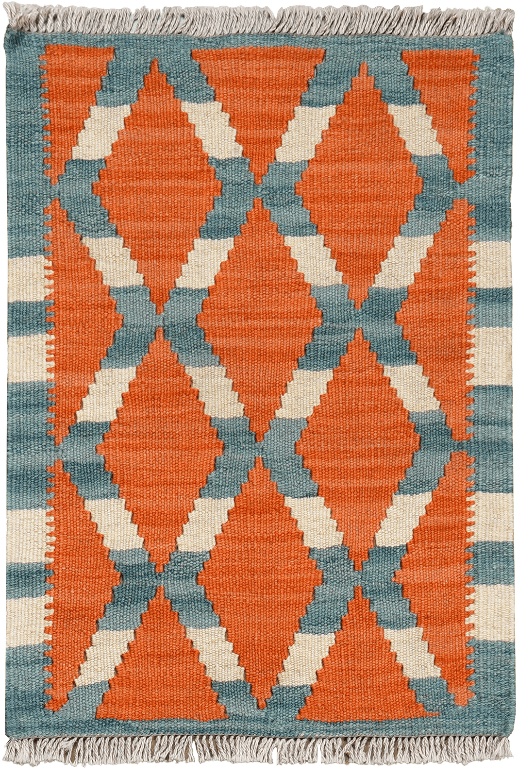 Kelim Gashgai — Handmade, 44x64 cm, Red, 100% Virgin Wool | Main view