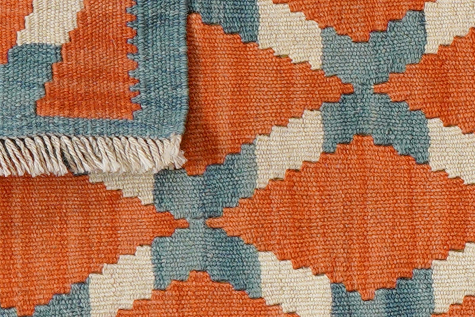 Kelim Gashgai — Handmade, 44x64 cm, Red, 100% Virgin Wool | View 6