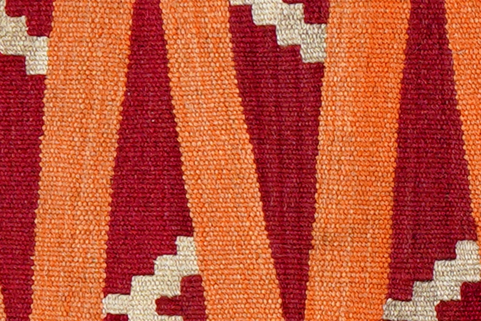 Kelim Gashgai — Handmade, 42x62 cm, Orange, 100% Virgin Wool | View 5