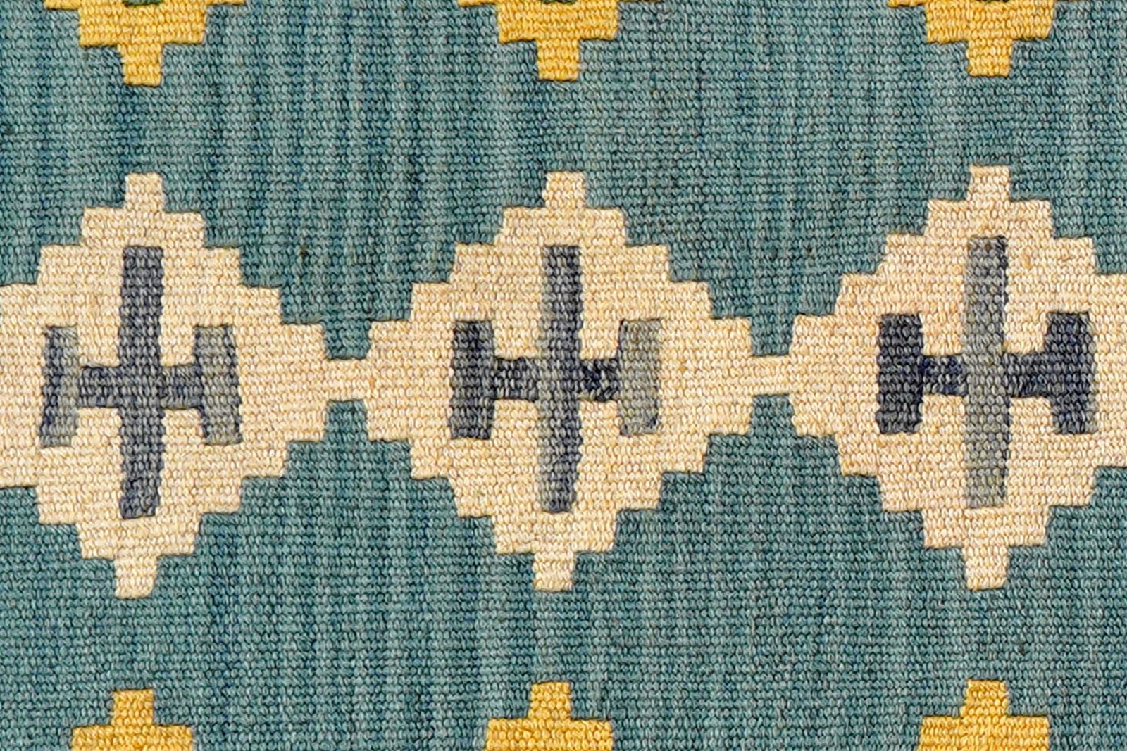 Kelim Gashgai — Handmade, 63x88 cm, Blue, 100% Virgin Wool | View 5