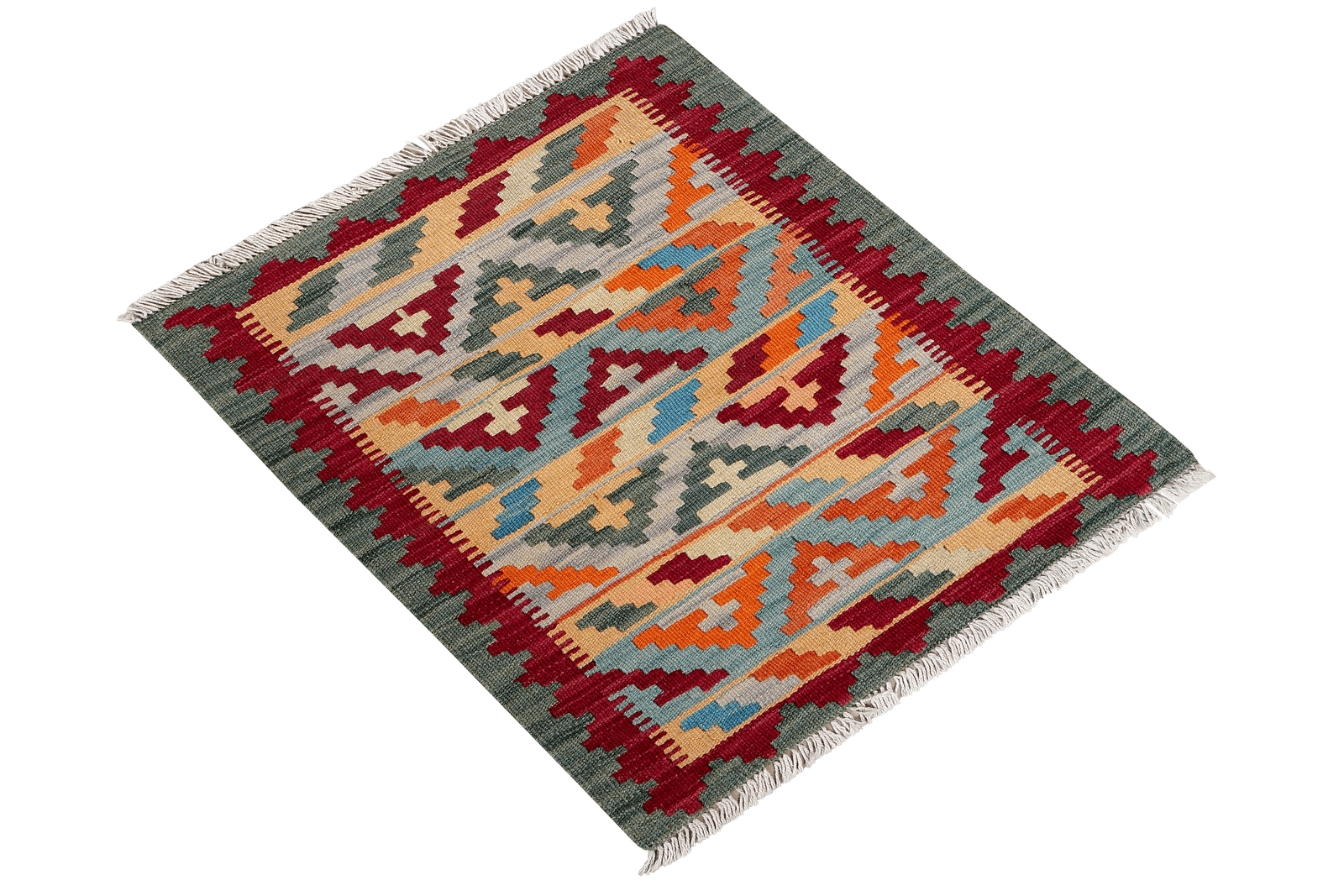 Kelim Gashgai — Handmade, 62x86 cm, Multicolor, 100% Virgin Wool | View 4