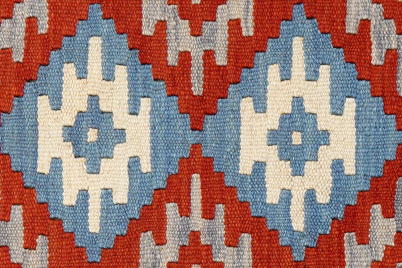 Kelim Gashgai — Handmade, 60x90 cm, Blue, 100% Virgin Wool | View 5