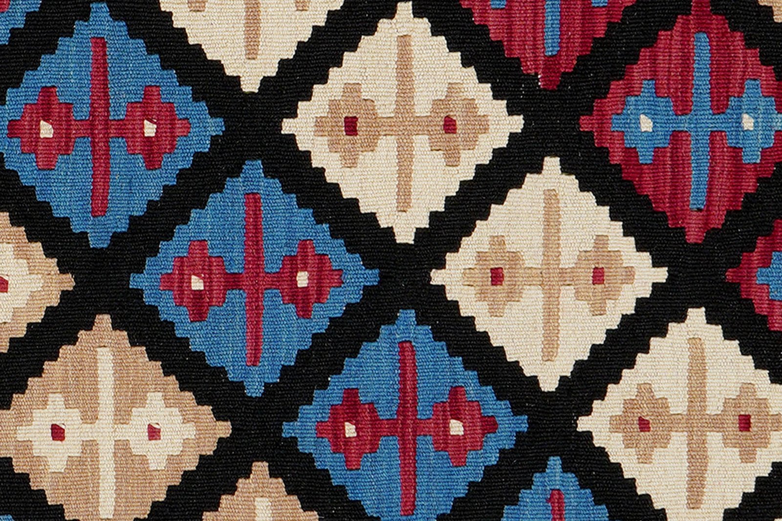 Kelim Gashgai — Handmade, 105x148 cm, Black, 100% Virgin Wool | View 5