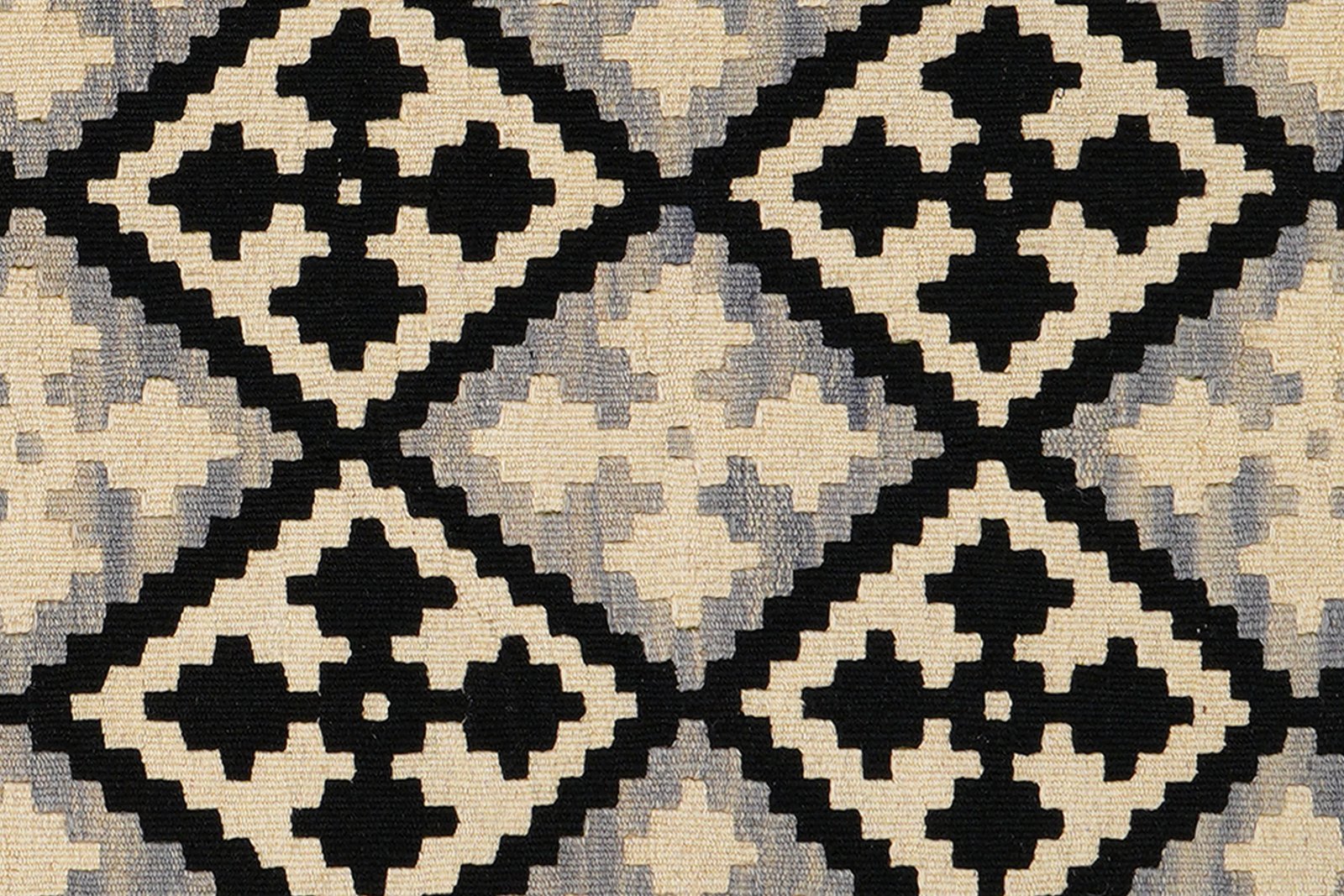 Kelim Gashgai — Handmade, 112x160 cm, Black, 100% Virgin Wool | View 5