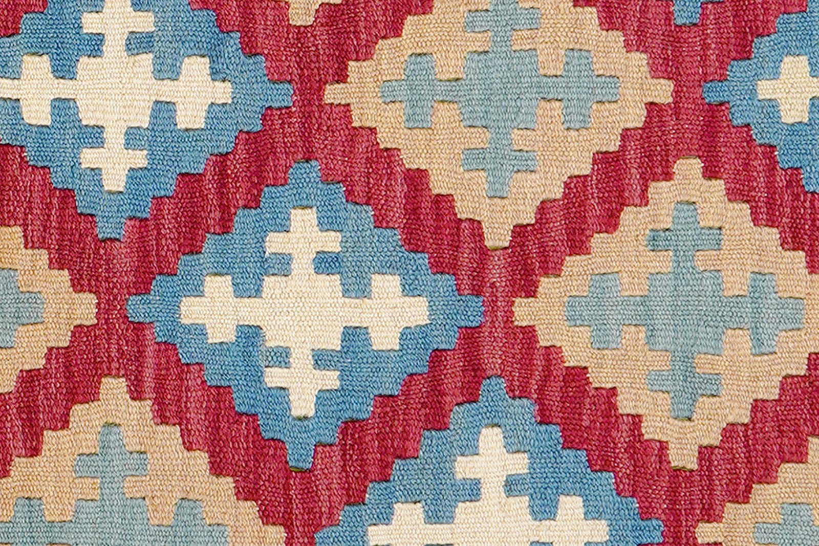 Kelim Gashgai — Handmade, 100x147 cm, Red, 100% Virgin Wool | View 5