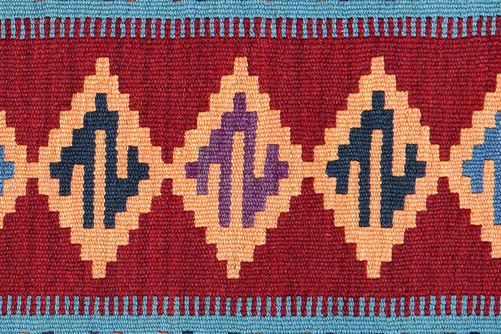 Kelim Gashgai — Handmade, 84x123 cm, Red, 100% Virgin Wool | View 5