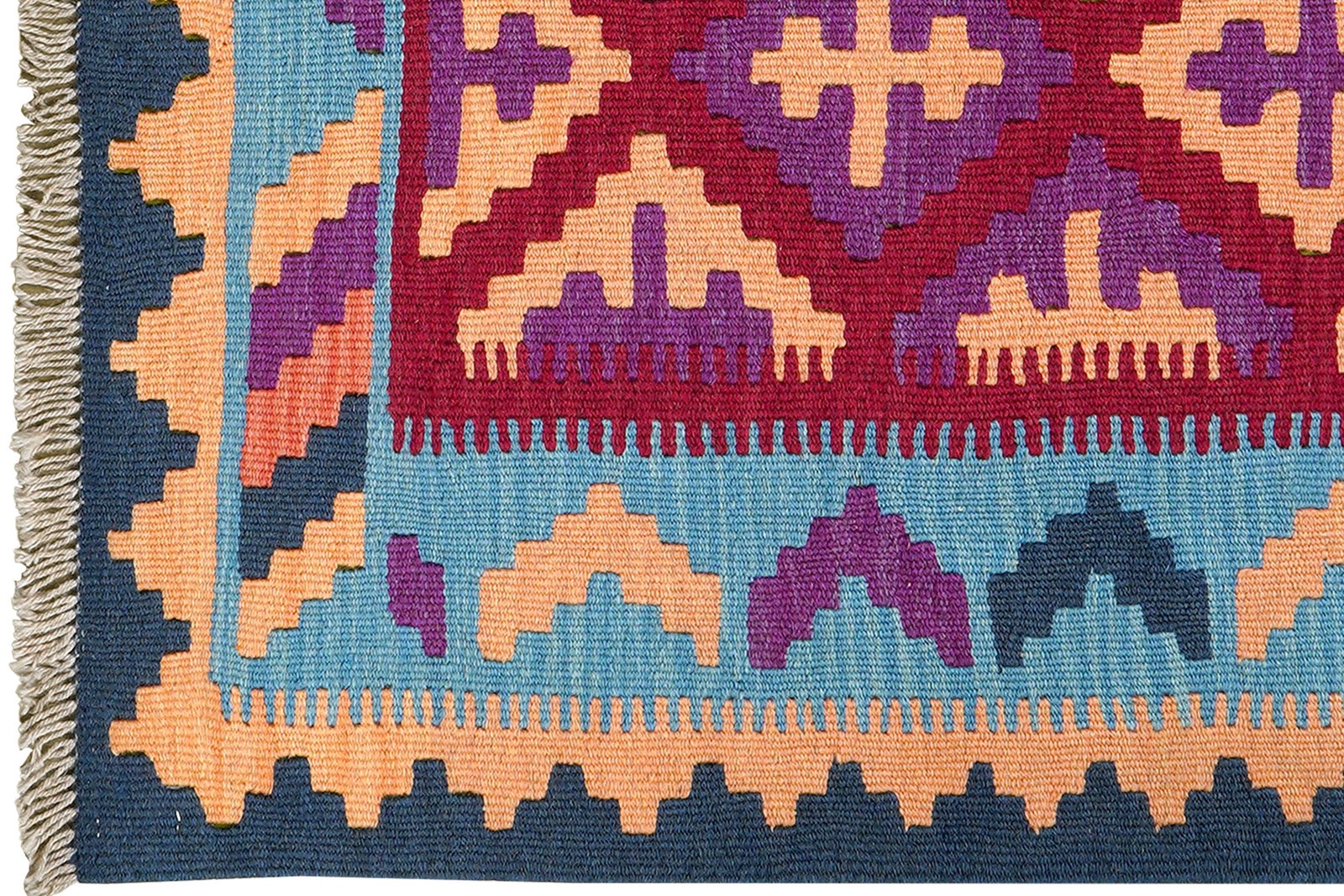 Kelim Gashgai — Handmade, 82x127 cm, Red, 100% Virgin Wool | View 3