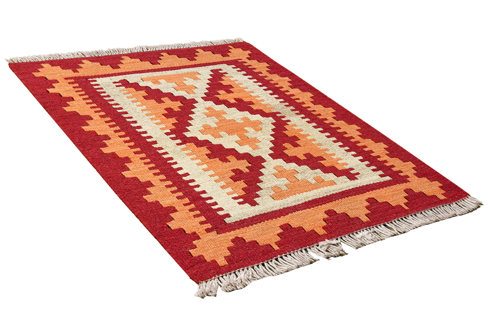 Kelim Gashgai — Handgefertigt, 65x45 cm, Rot, 100% Virgin Wool | View 5