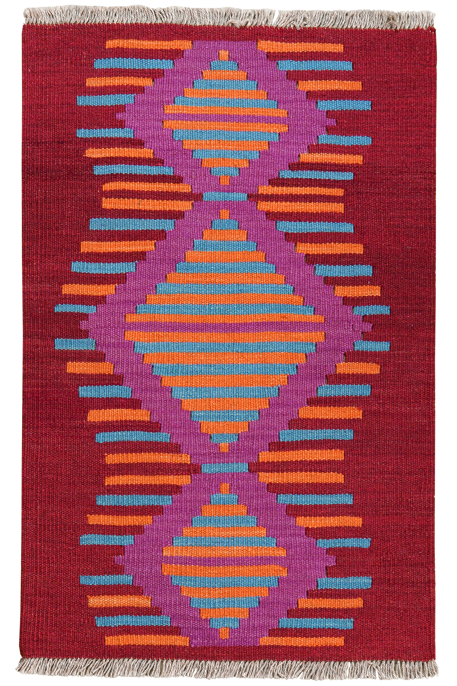 Kelim Gashgai — Handgefertigt, 94x59 cm, Rot, 100% Virgin Wool | Main view
