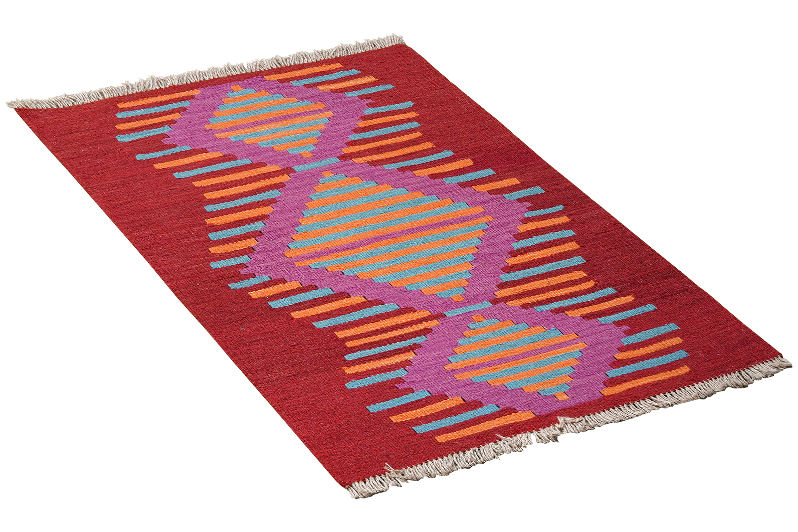 Kelim Gashgai — Handgefertigt, 94x59 cm, Rot, 100% Virgin Wool | View 5