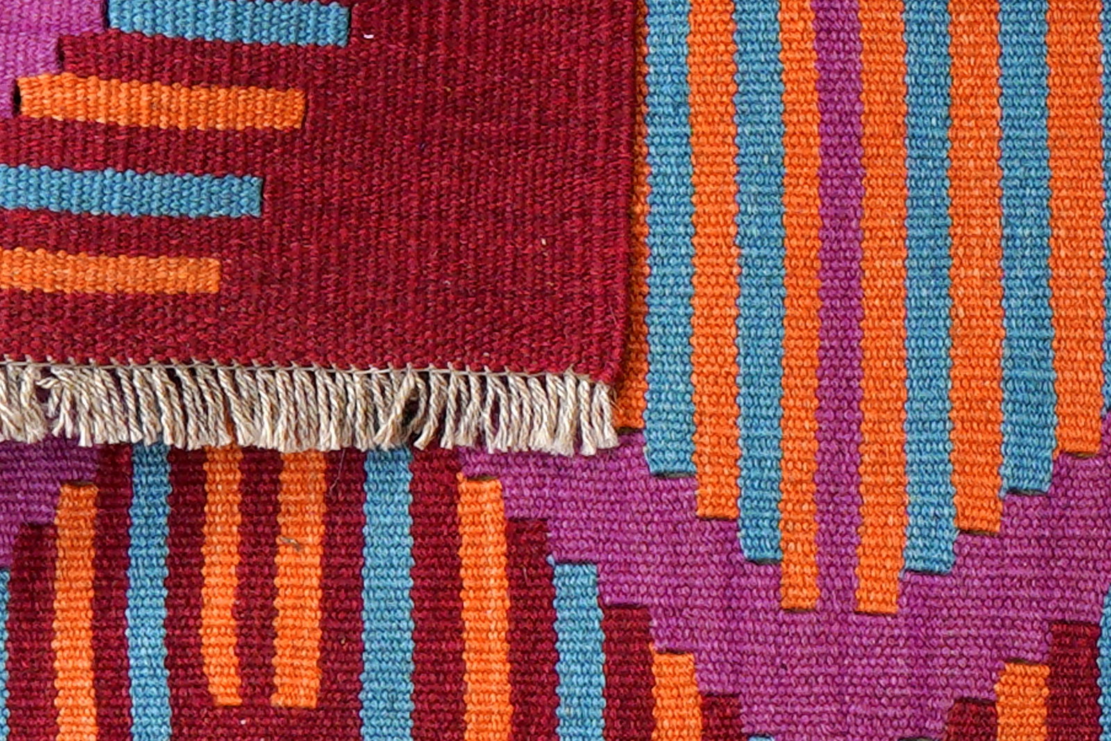 Kelim Gashgai — Handgefertigt, 94x59 cm, Rot, 100% Virgin Wool | View 7