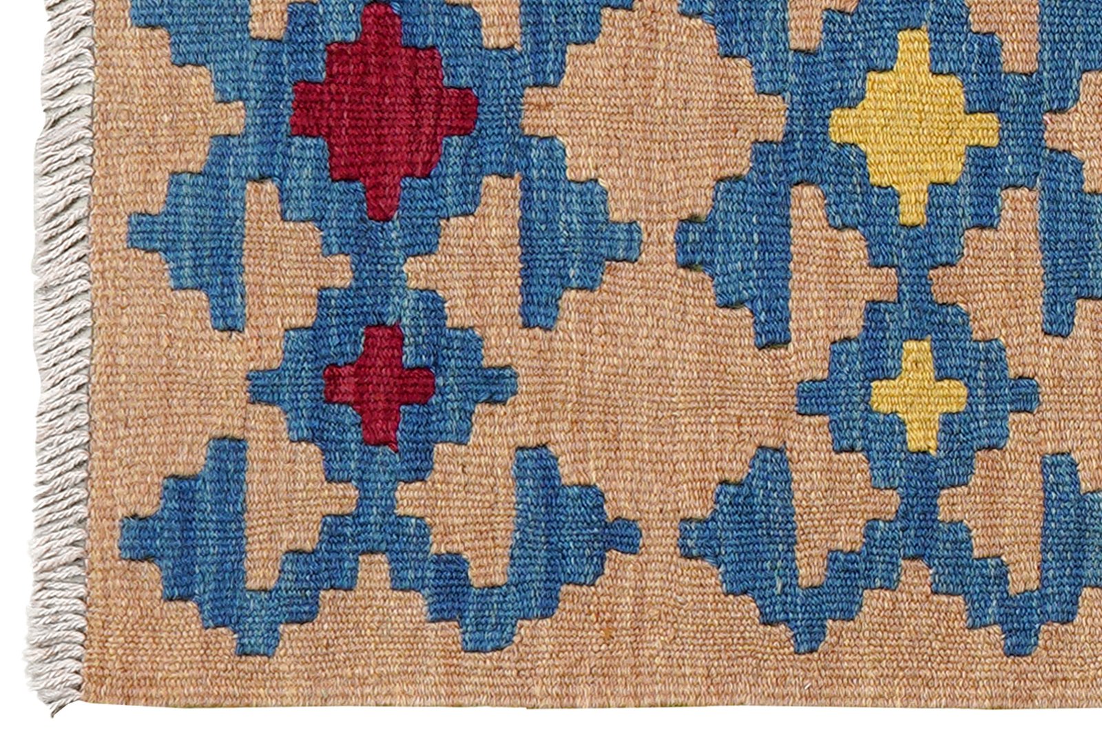 Kelim Gashgai — Handmade, 61x91 cm, Beige, 100% Virgin Wool | View 3