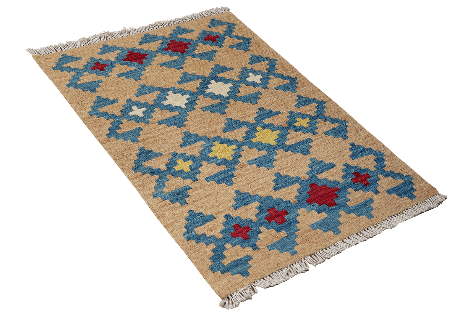 Kelim Gashgai — Handmade, 61x91 cm, Beige, 100% Virgin Wool | View 4