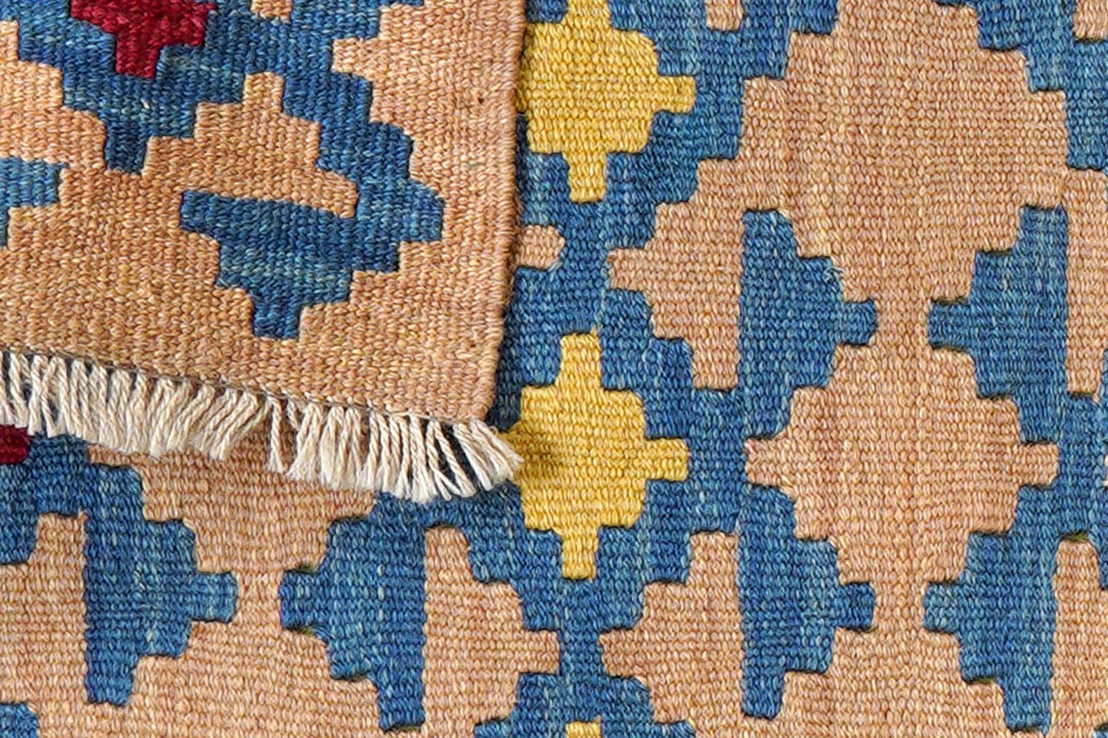 Kelim Gashgai — Handmade, 61x91 cm, Beige, 100% Virgin Wool | View 6
