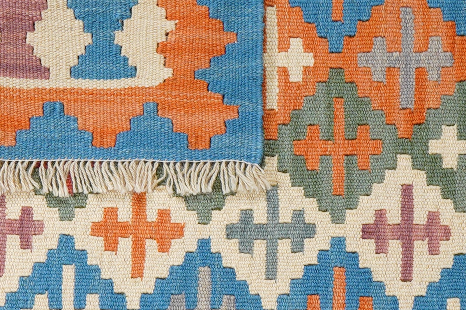 Kelim Gashgai — Handmade, 84x124 cm, Red, 100% Virgin Wool | View 6