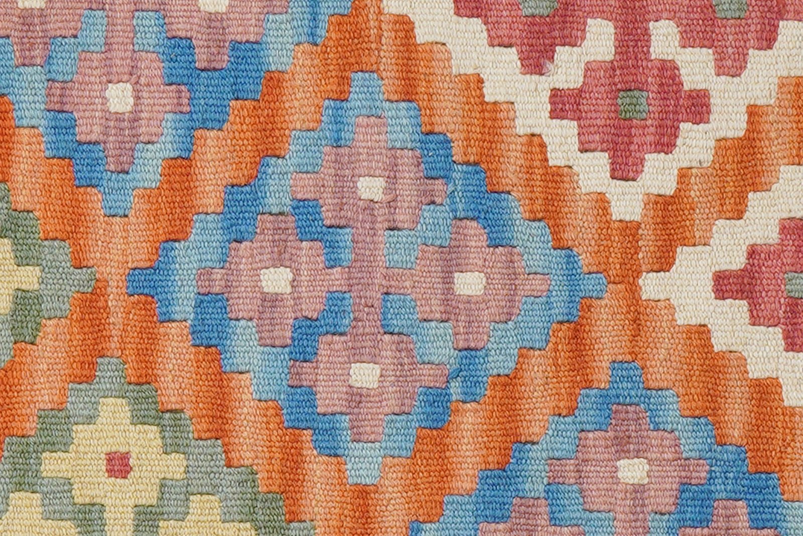 Kelim Gashgai — Handmade, 84x127 cm, Orange, 100% Virgin Wool | View 5