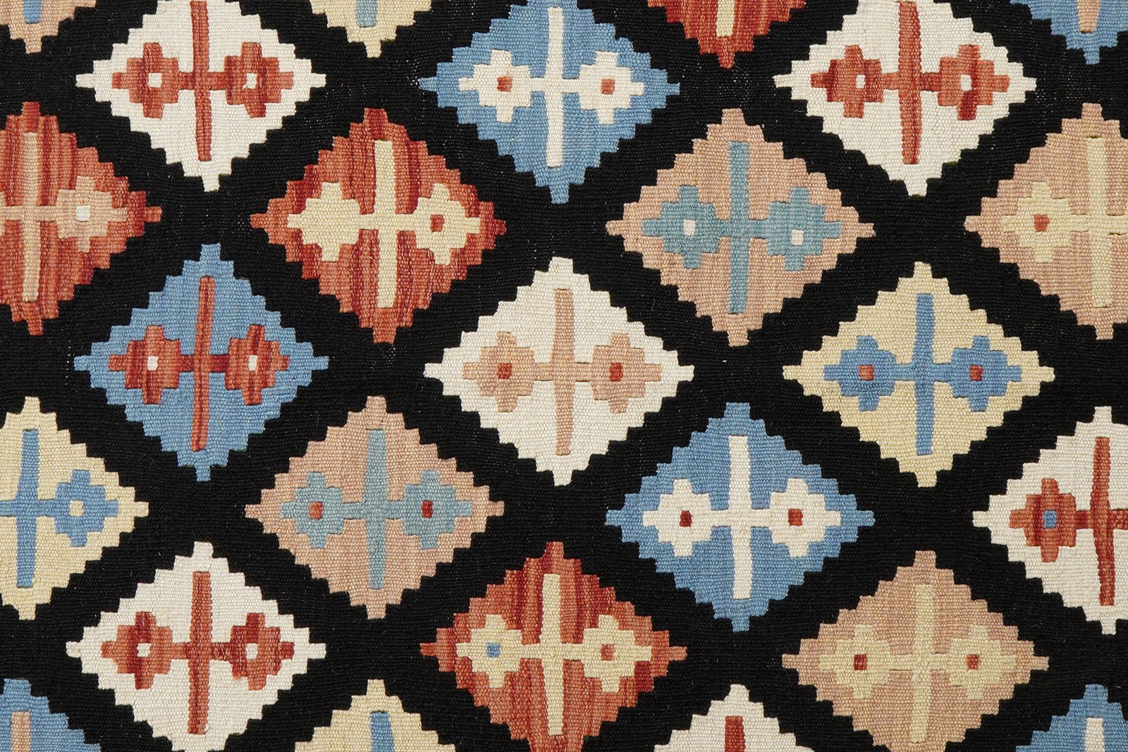 Kelim Gashgai — Handmade, 156x204 cm, Black, 100% Virgin Wool | View 5