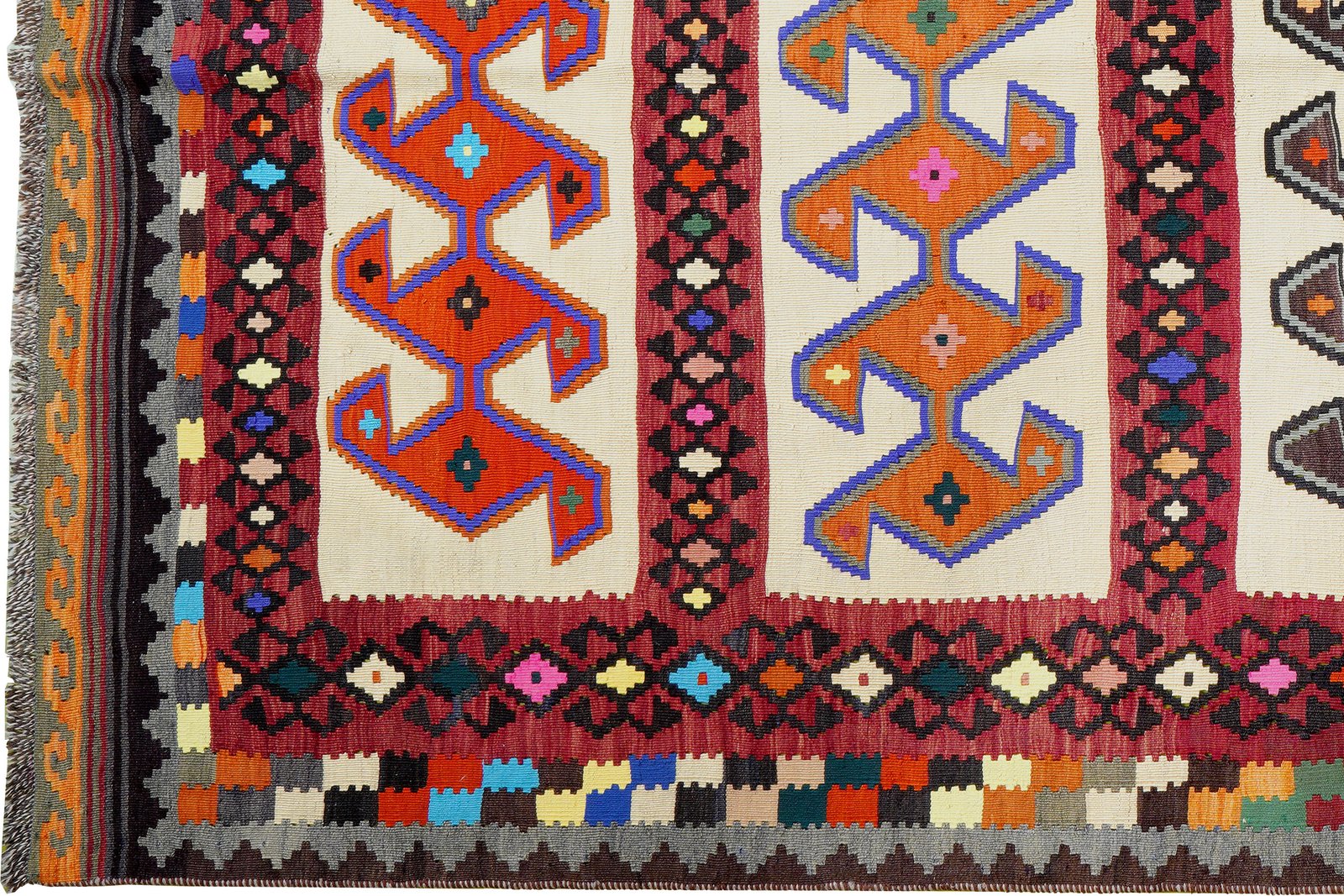 Kelim Gashgai Old — Handmade, 149x259 cm, Multicolor, 100% Virgin Wool | View 3