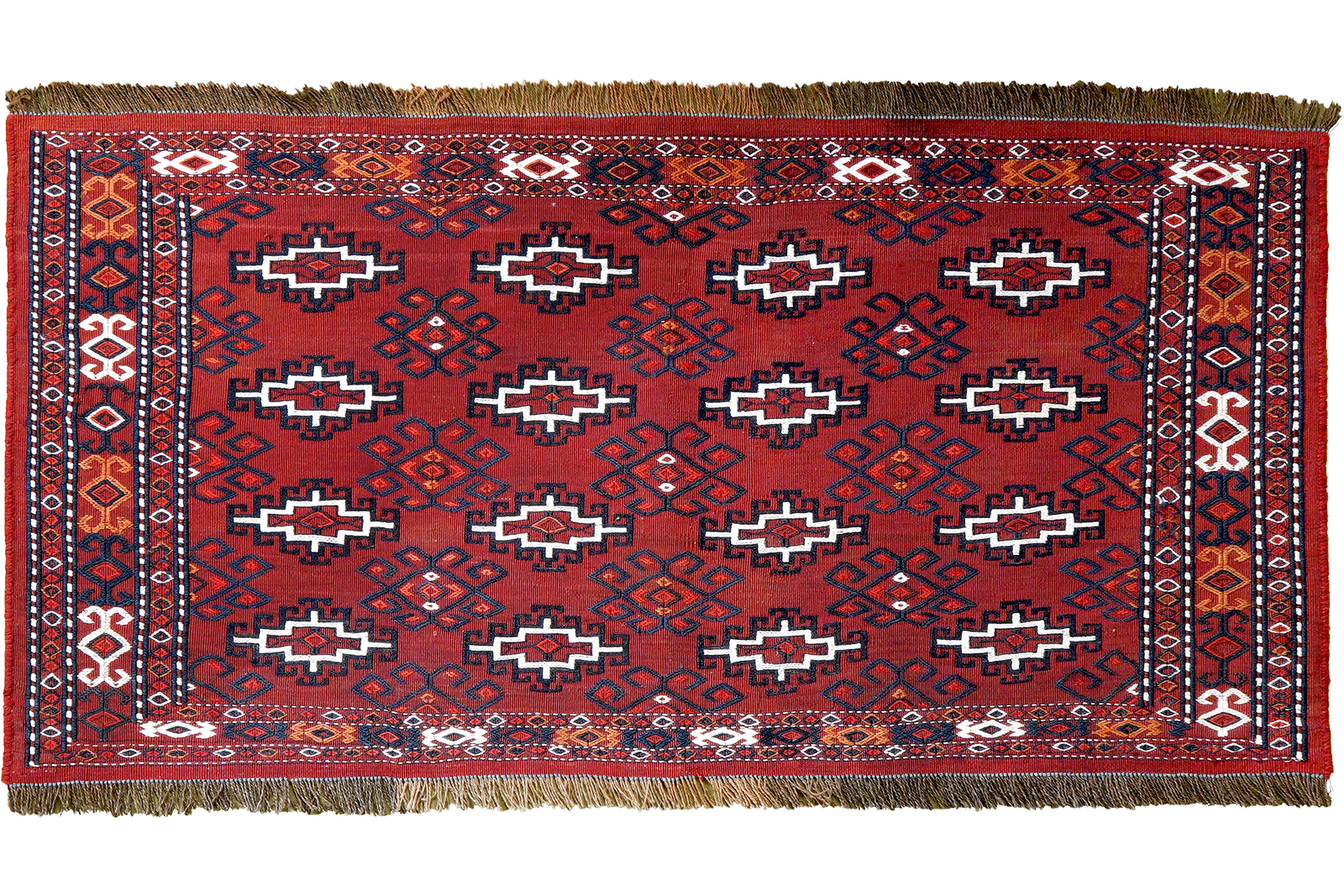 Kelim Turkman — Handgefertigt, 52x103 cm, Rot, 100% Virgin Wool | Main view