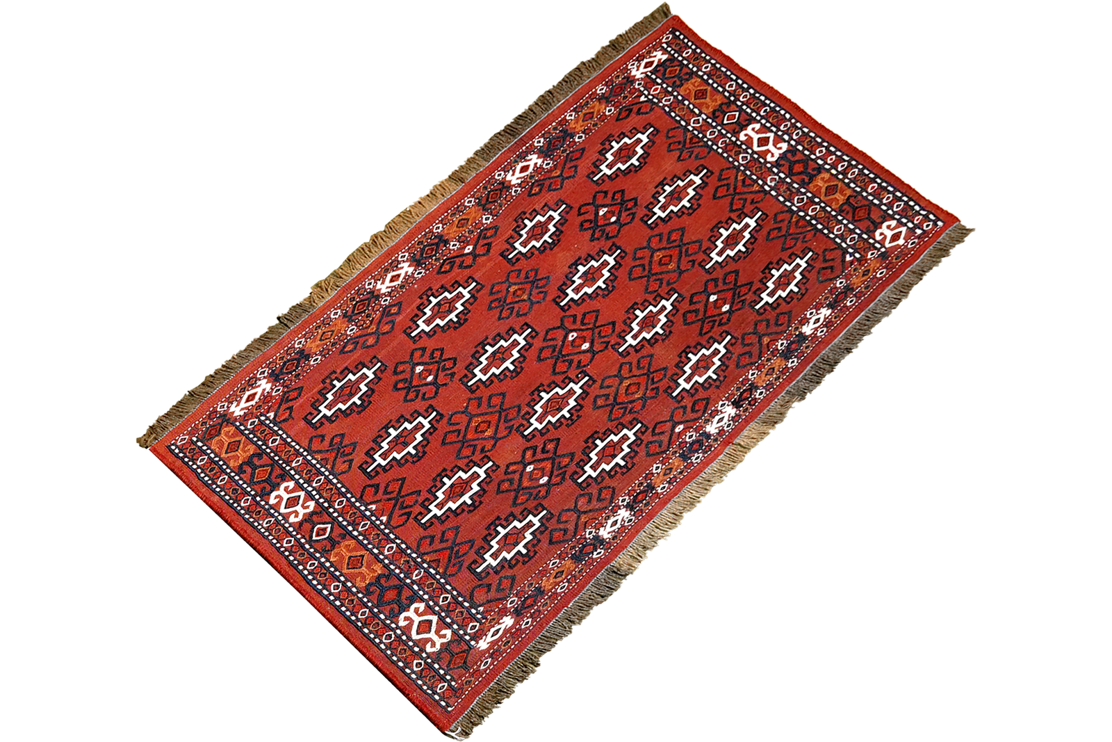 Kelim Turkman — Handgefertigt, 52x103 cm, Rot, 100% Virgin Wool | View 5