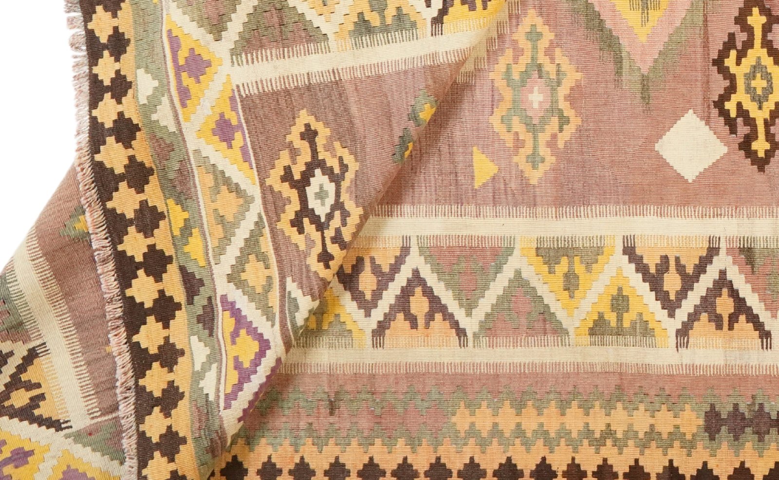 Kelim Gashgai Old — Handmade, 146x285 cm, Multicolor, 100% Virgin Wool | View 7